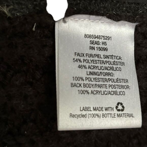 Covington Essentials Black Gray Faux Fur Sweater Vest Size Large - Picture 7 of 8